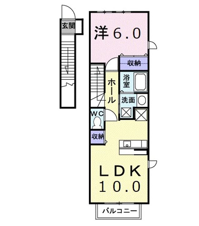 群馬県高崎市高関町(アパート)の賃貸物件の間取り