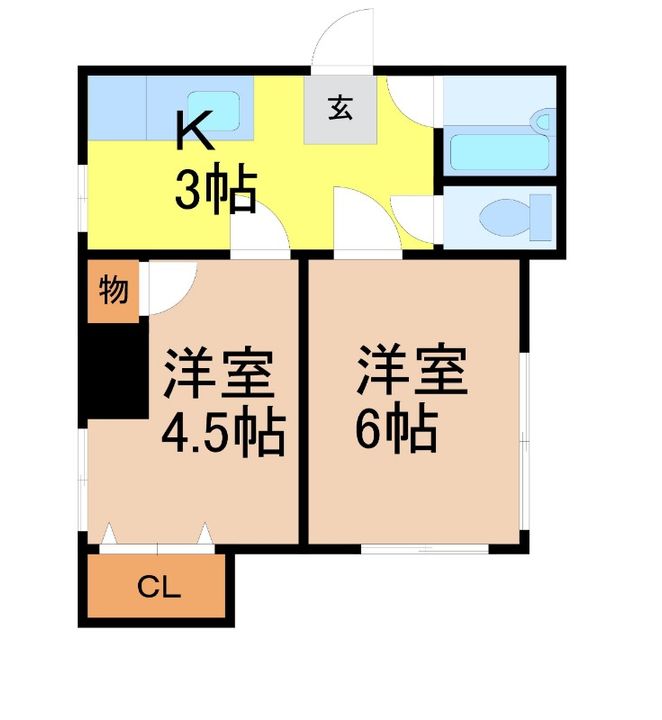 愛知県名古屋市中村区太閤3(マンション)の賃貸物件の間取り