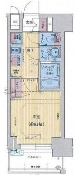 大阪府大阪市大正区三軒家西1(マンション)の賃貸物件の間取り