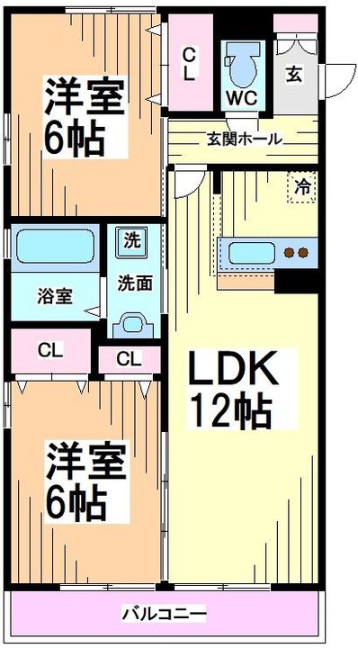 神奈川県川崎市多摩区登戸(マンション)の賃貸物件の間取り