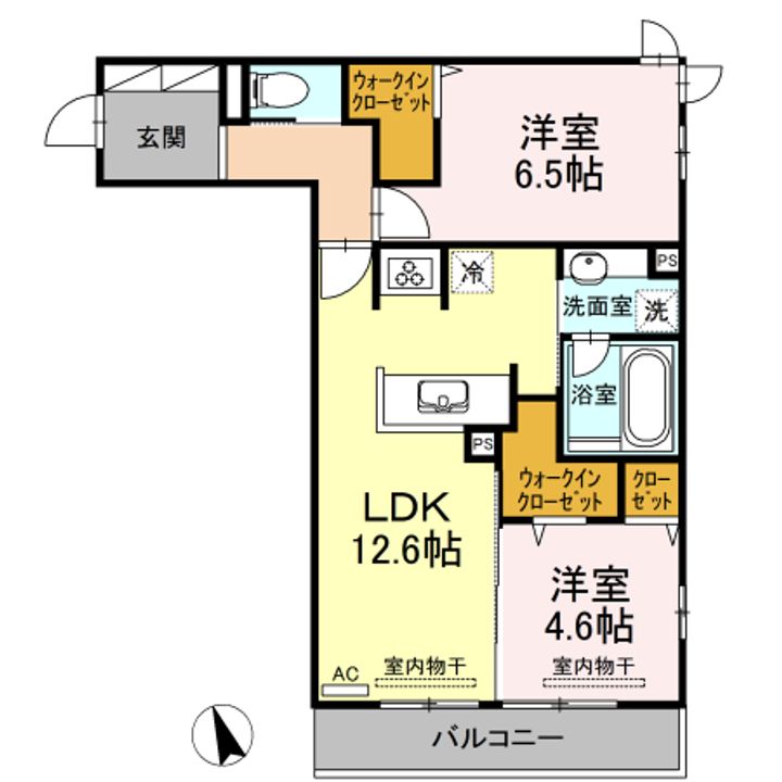 サリオス段原日出の間取り