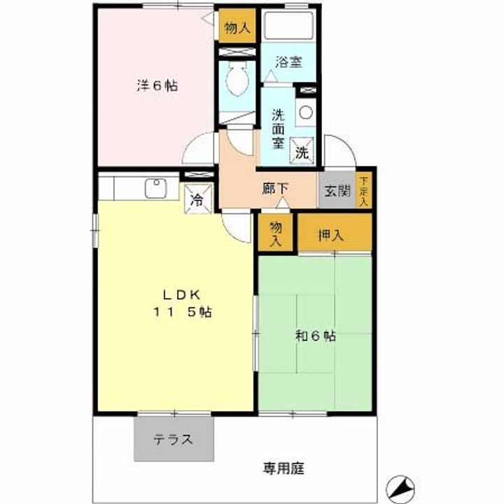 兵庫県西脇市下戸田(アパート)の賃貸物件の間取り