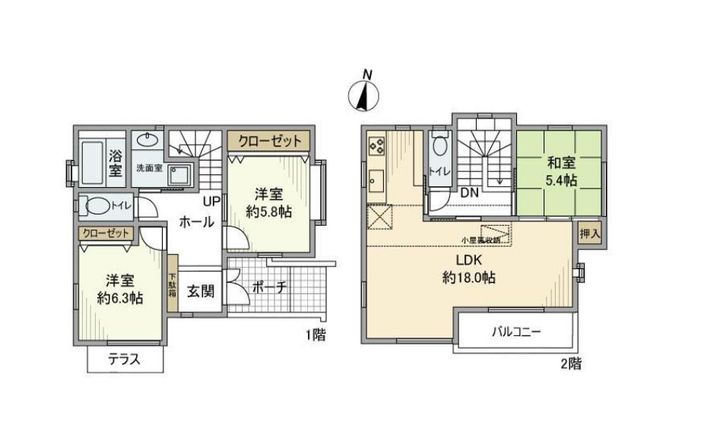 東京都世田谷区玉川台2(一戸建)の賃貸物件の間取り