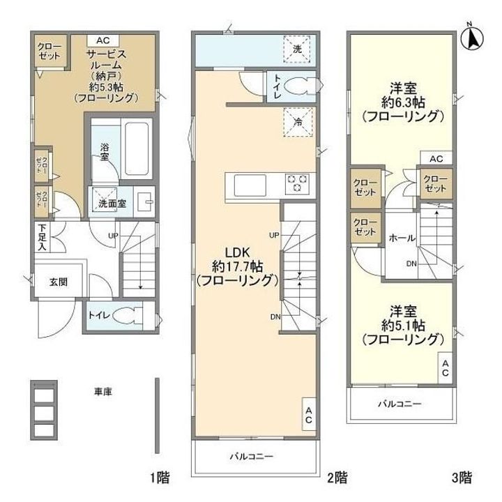 千葉県市川市市川3(一戸建)の賃貸物件の間取り