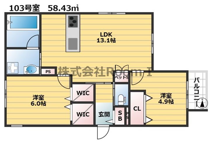 【ペット共生】(仮称)枚方市田宮本町へーベルメゾン・旭化成ヘーベルメゾの間取り