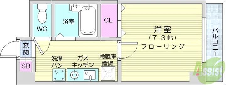パレスKMの間取り