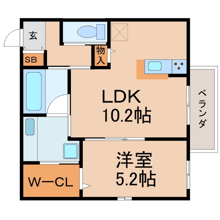 兵庫県尼崎市南塚口町8(アパート)の賃貸物件の間取り