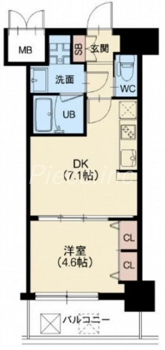 スプランディッド新大阪キャトルの間取り