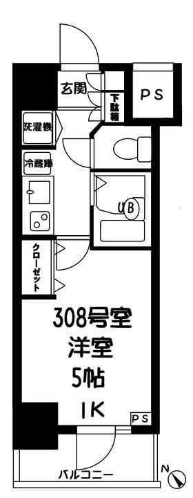 スカイコート日本橋人形町第5の間取り