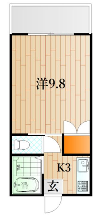 山口県下関市稗田町(アパート)の賃貸物件の間取り