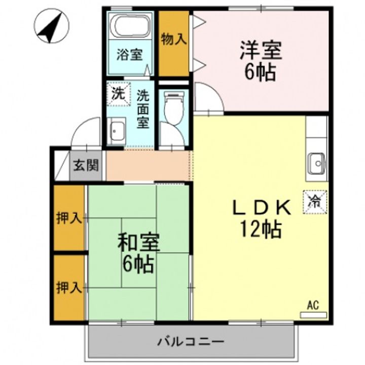 フロール大広 A棟の間取り