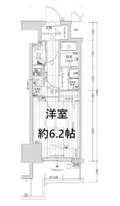 大阪府大阪市淀川区十三本町1(マンション)の賃貸物件の間取り