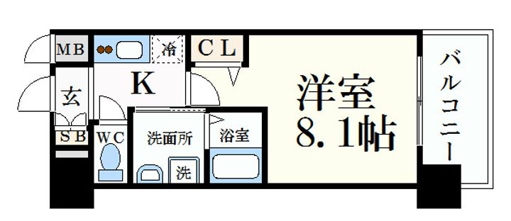 プレサンス名古屋STATIONサティナの間取り
