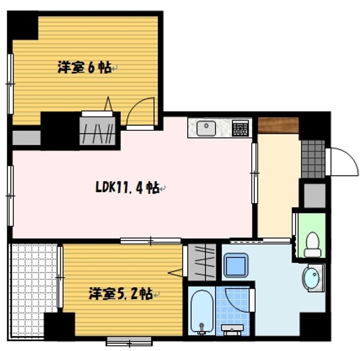 コア筑後町の間取り