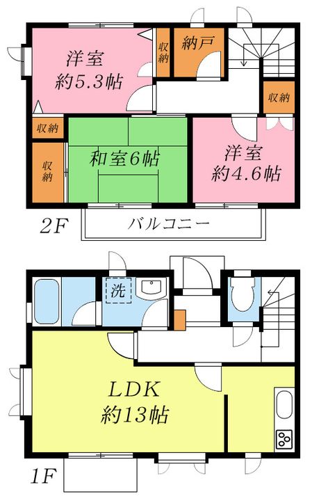 神奈川県横浜市都筑区南山田2(一戸建)の賃貸物件の間取り