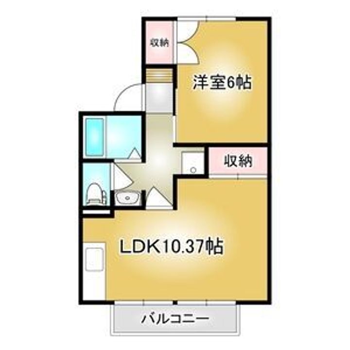 栃木県宇都宮市戸祭町(アパート)の賃貸物件の間取り