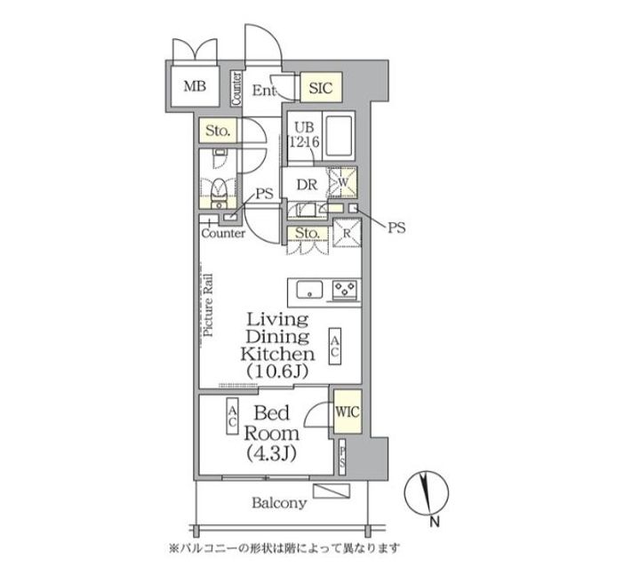 ザ・パークハビオ神楽坂レジデンスSouthの間取り