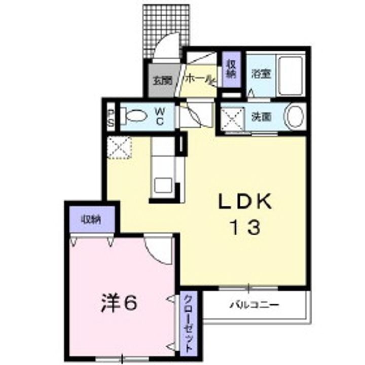 北海道室蘭市中央町2の賃貸アパートの間取り
