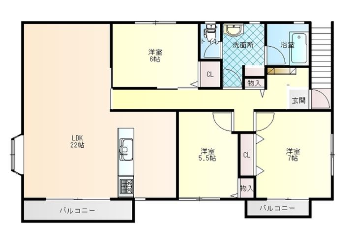 新潟県新潟市中央区南万代町(一戸建)の賃貸物件の間取り