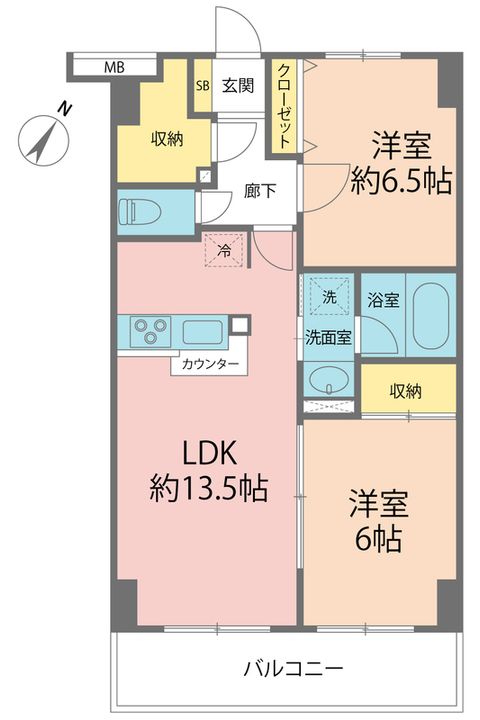 東京都新宿区西新宿8(マンション)の賃貸物件の間取り