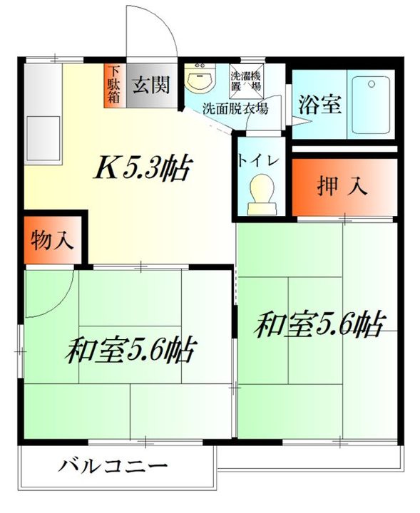 清栄コーポの間取り