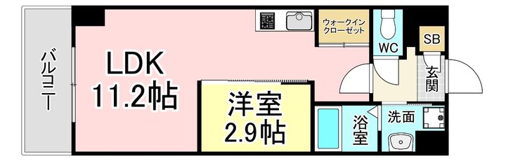 福岡県北九州市八幡西区黒崎3(マンション)の賃貸物件の間取り