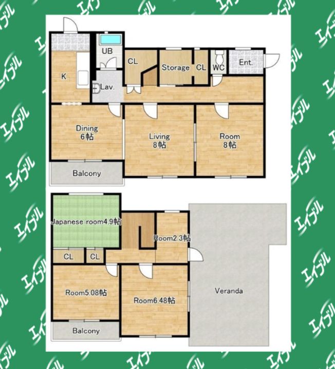 兵庫県西宮市上ケ原八番町(一戸建)の賃貸物件の間取り