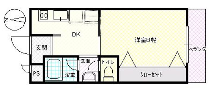 鳥取県鳥取市新(マンション)の賃貸物件の間取り