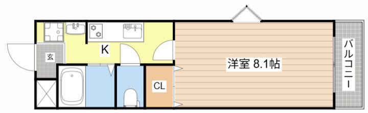 滋賀県高島市勝野(アパート)の賃貸物件の間取り