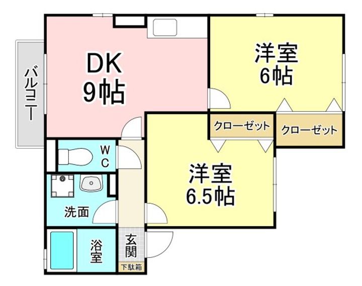 福岡県北九州市八幡西区小嶺2(アパート)の賃貸物件の間取り