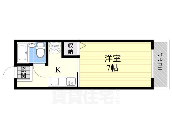 大阪府高槻市上田辺町(マンション)の賃貸物件の間取り