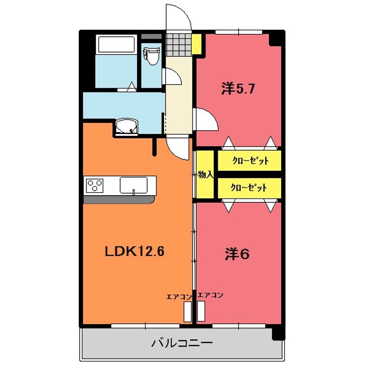 山形県山形市城西町1(マンション)の賃貸物件の間取り