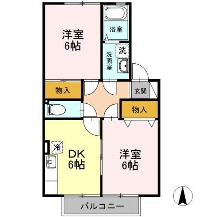 ラ・アンソレイユ Bの間取り