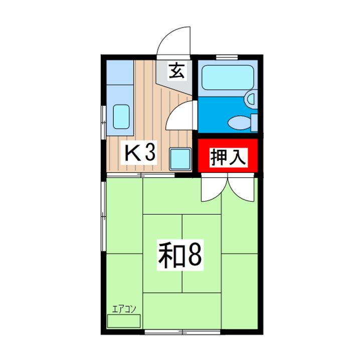 コーポK&K Aの間取り