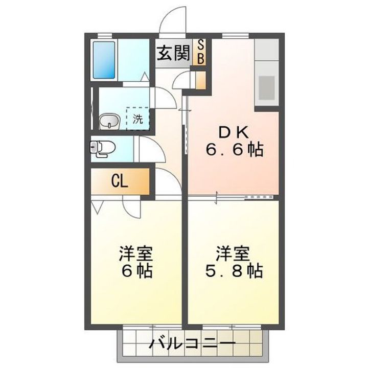 ハイネスアイ Aの間取り