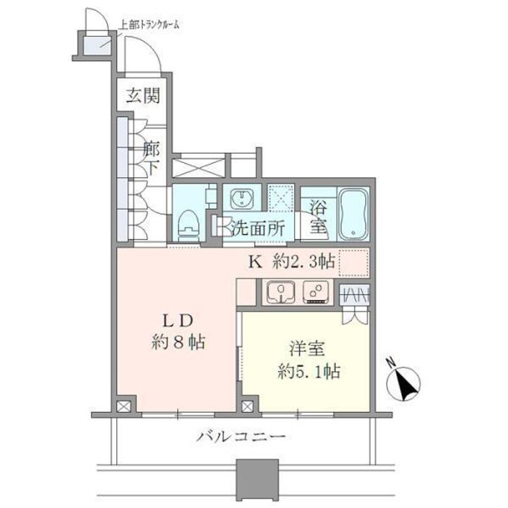 東京都品川区上大崎3(マンション)の賃貸物件の間取り