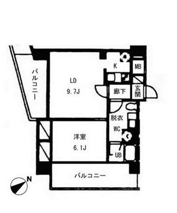 東京都新宿区西早稲田2(マンション)の賃貸物件の間取り