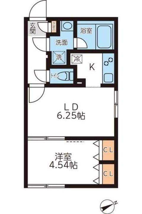 東京都新宿区新宿6(マンション)の賃貸物件の間取り