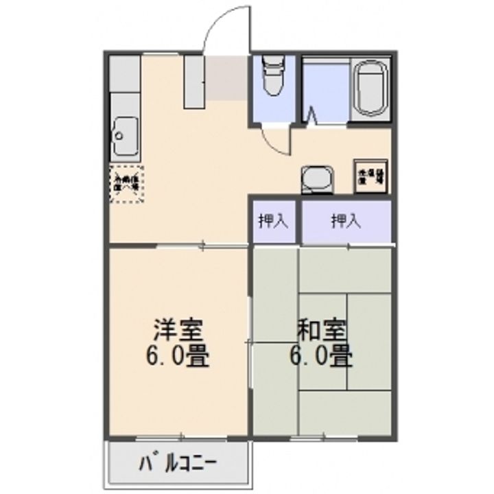 メゾン清里二番館Aの間取り