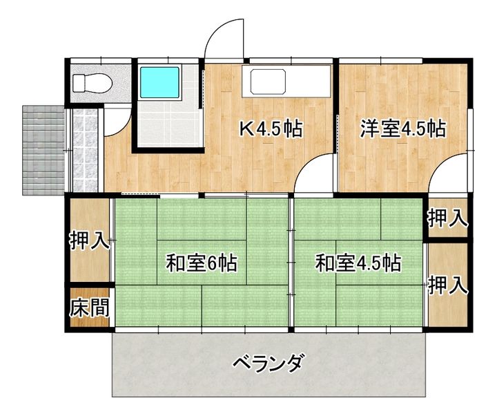 熊本県熊本市東区下南部3(一戸建)の賃貸物件の間取り
