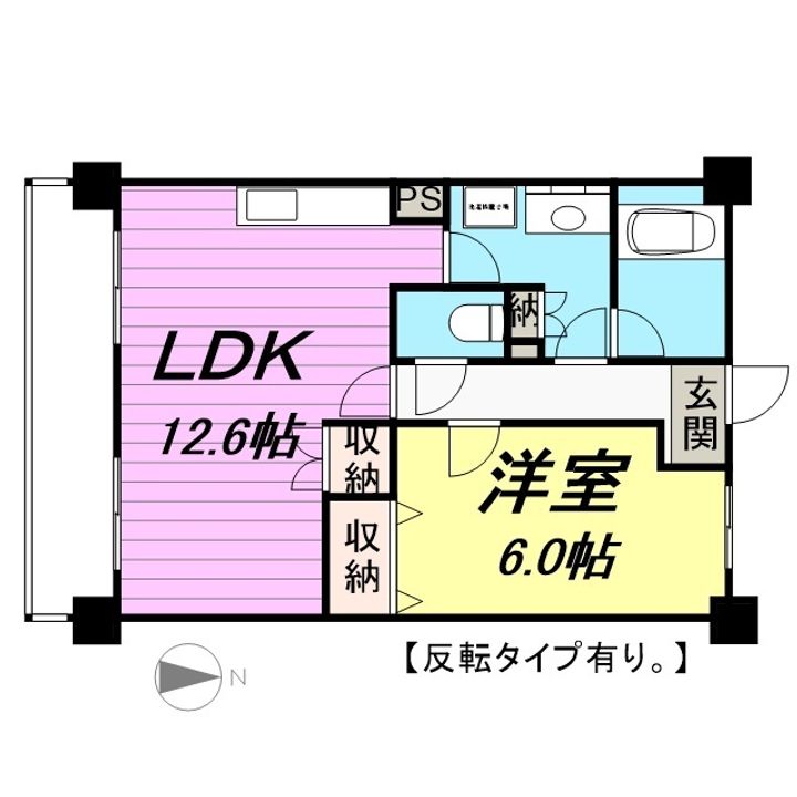 榴ヶ岡ユーワマンションの間取り