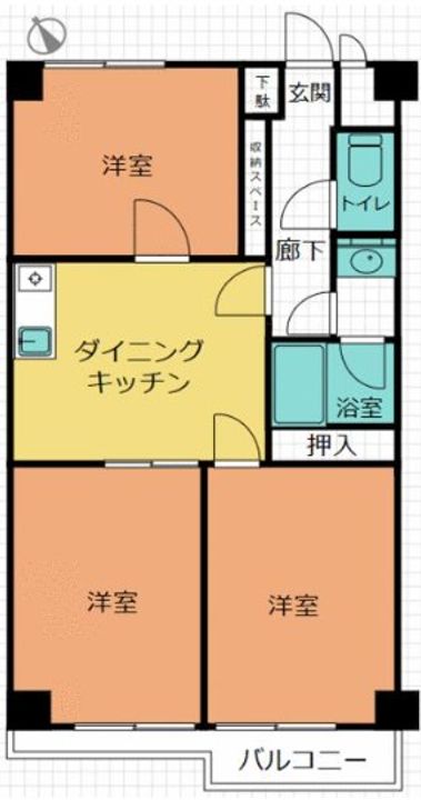 ライオンズマンション万世町の間取り