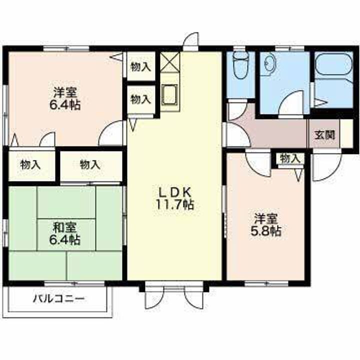 エントピアIKEDA Aの間取り