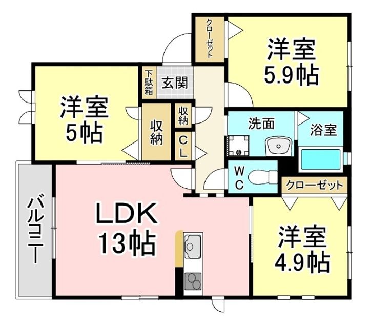 縁 A棟の間取り