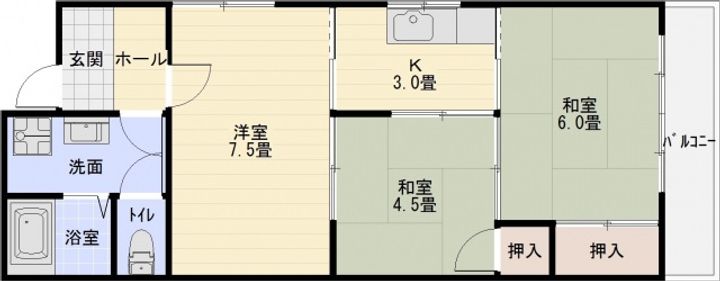 クレセントハイツ西川の間取り