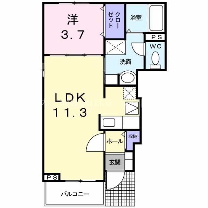 ホワイトサウンズあくつの間取り