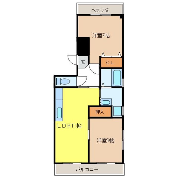 コーポ足近の間取り