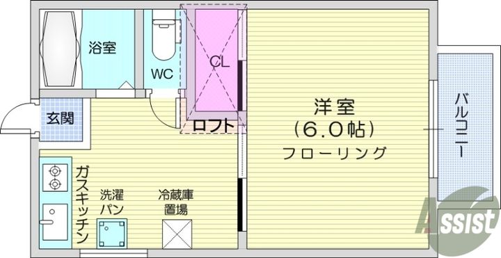 越路第一コーポナバタの間取り