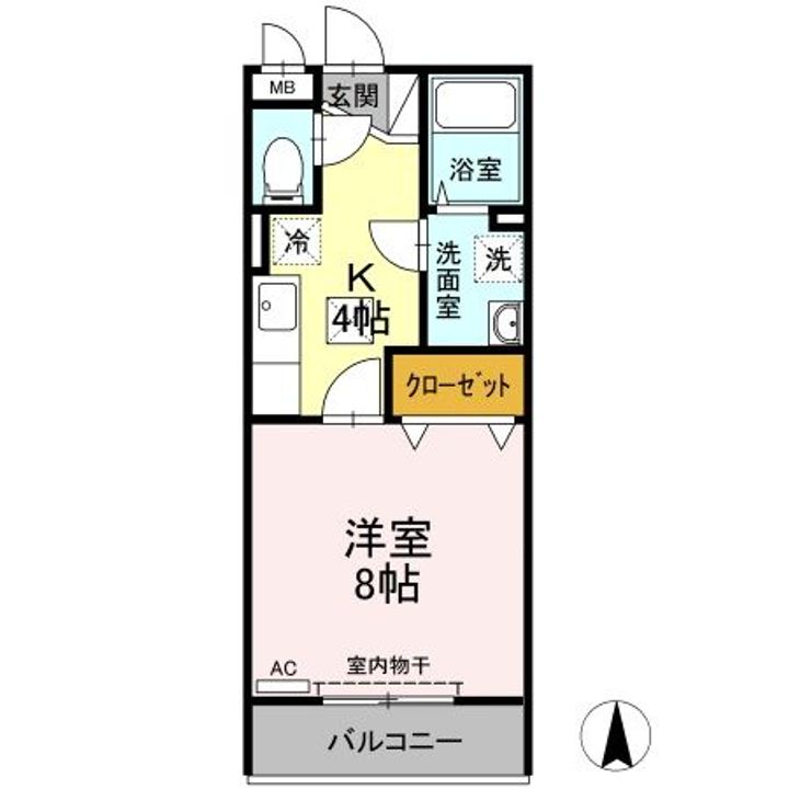 新潟県上越市東雲町2(アパート)の賃貸物件の間取り