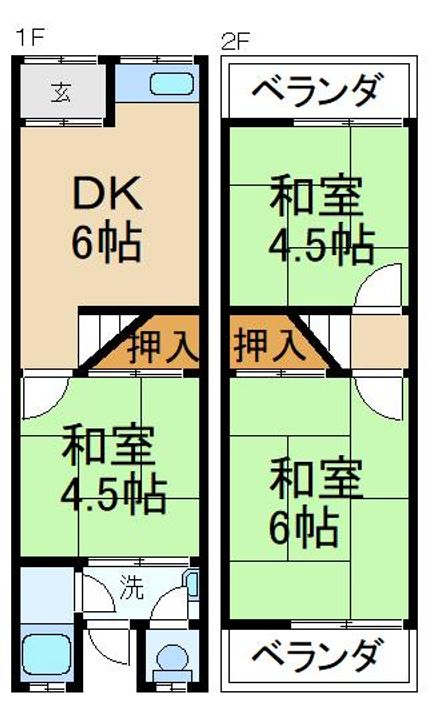 大阪府枚方市招提平野町(一戸建)の賃貸物件の間取り